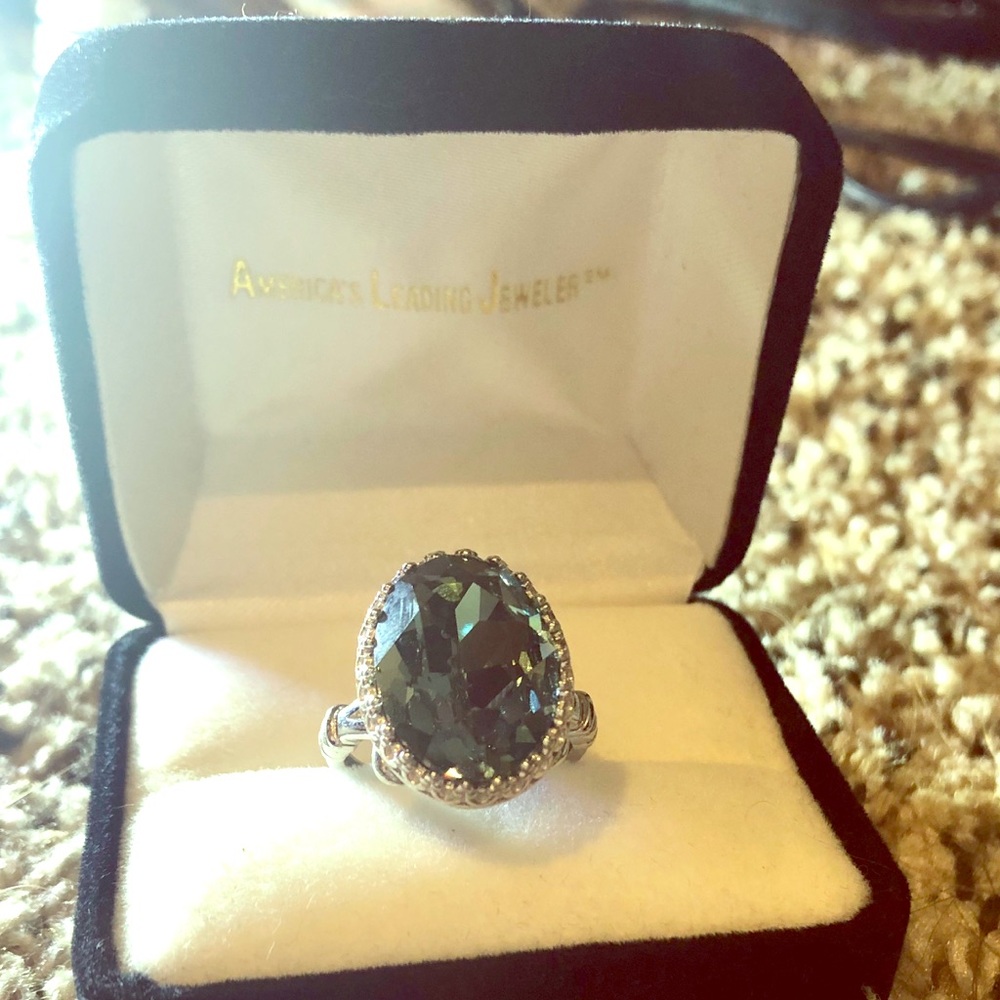 * SOLD!925 Sterling silver and blue topaz ring